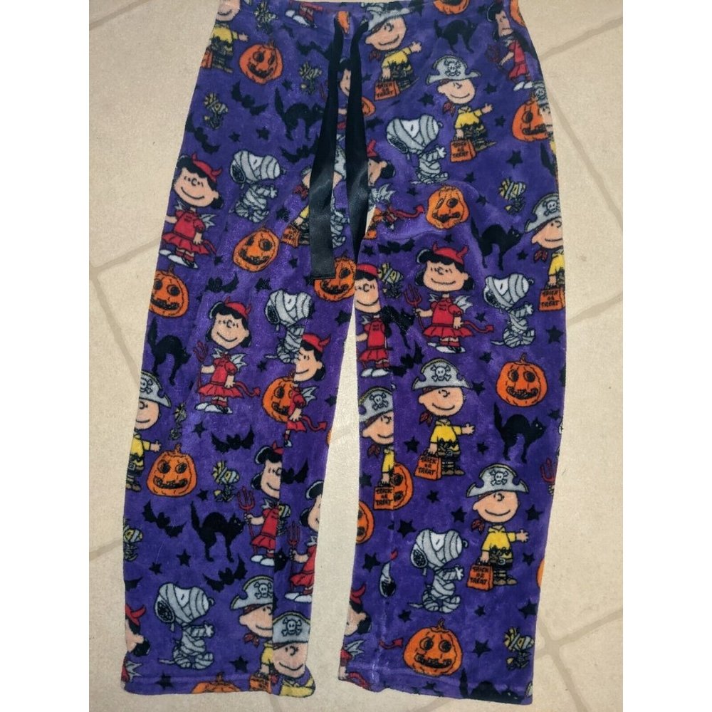 COPY - Peanuts Halloween Pajama Bottoms Purple